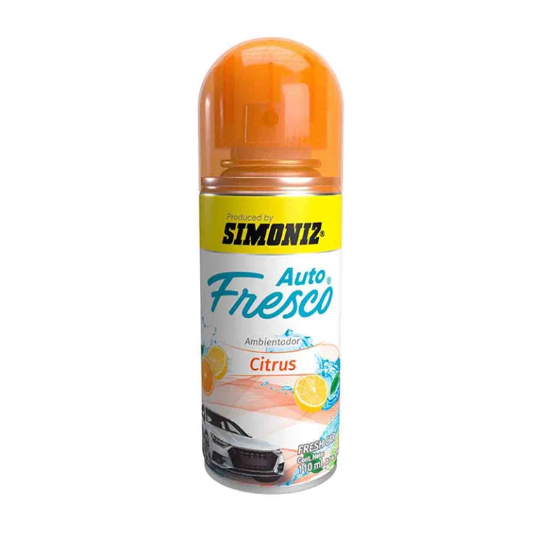 Ambientador Simoniz Auto Fresco Aerosol Citrus 110Ml - ambientador aerosol citrus - Simoniz