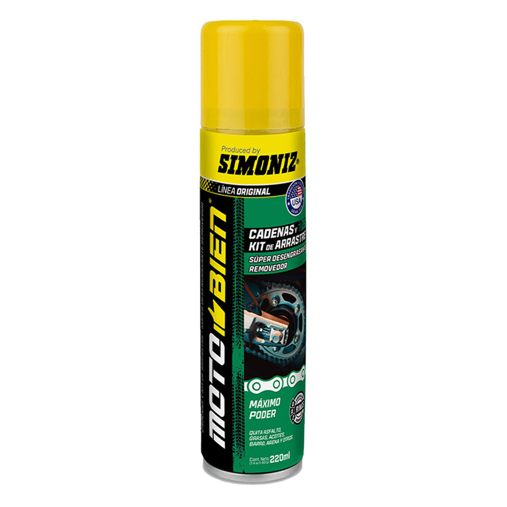 200914_Lubricante_kit_Arrastre (9) Limpiador Desengrasante Simoniz Moto Bien Para Cadenas 220ml - Imagen 1